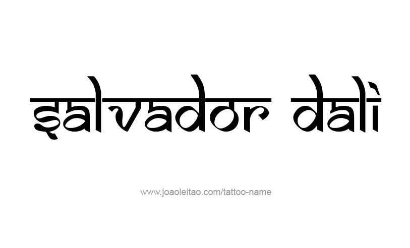 Tattoo Design Artist Name Salvador Dali