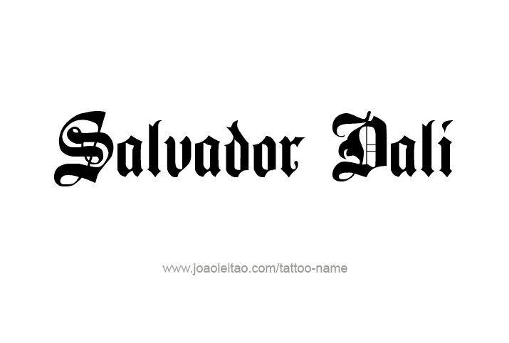 Tattoo Design Artist Name Salvador Dali