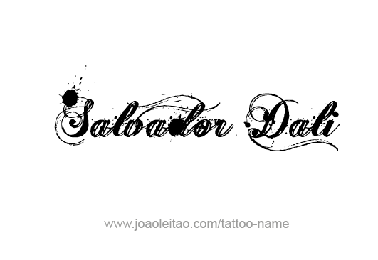 Tattoo Design Artist Name Salvador Dali