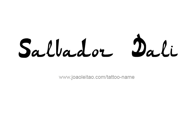 Tattoo Design Artist Name Salvador Dali