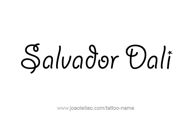 Tattoo Design Artist Name Salvador Dali