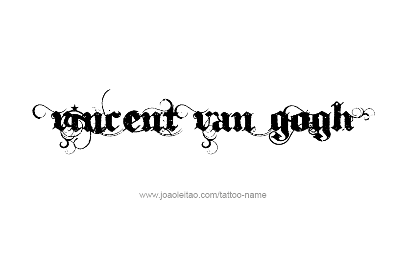 Tattoo Design Artist Name Vincent Van Gogh