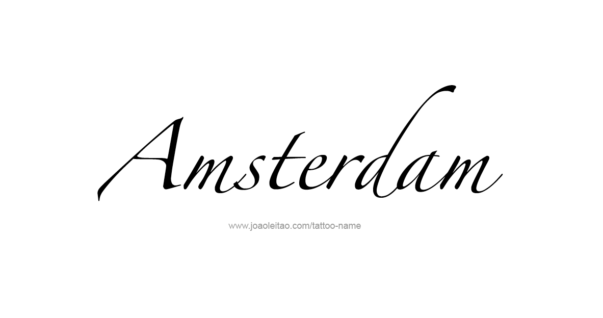 Tattoo Design City Name Amsterdam