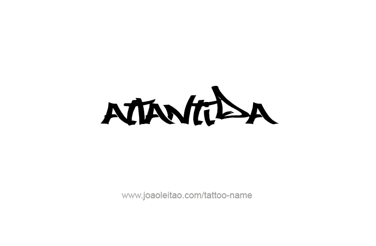 Tattoo Design City Name Atlantida