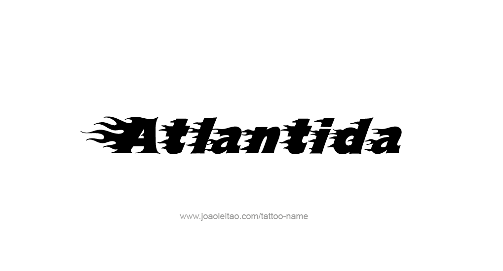 Tattoo Design City Name Atlantida