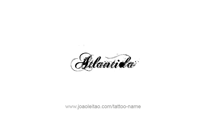 Tattoo Design City Name Atlantida