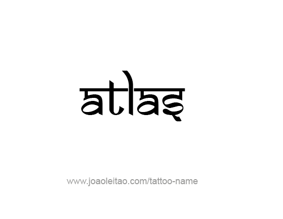 Tattoo Design City Name Atlas