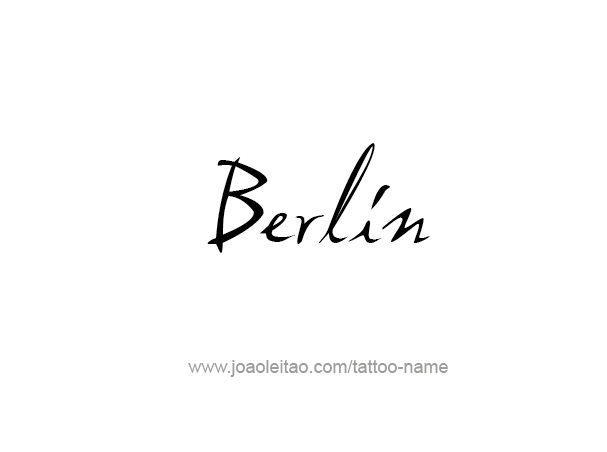 Tattoo Design City Name Berlin