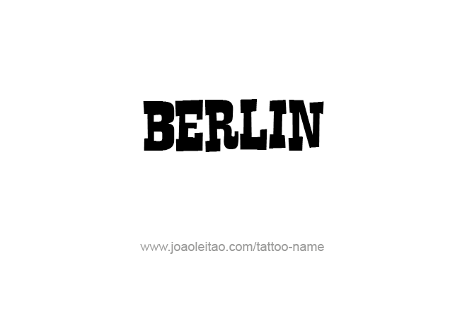 Tattoo Design City Name Berlin