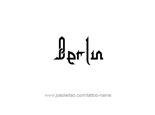 Tattoo Design City Name Berlin