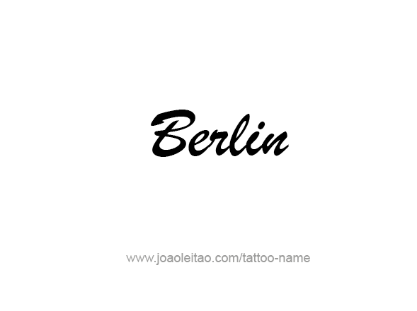 Tattoo Design City Name Berlin
