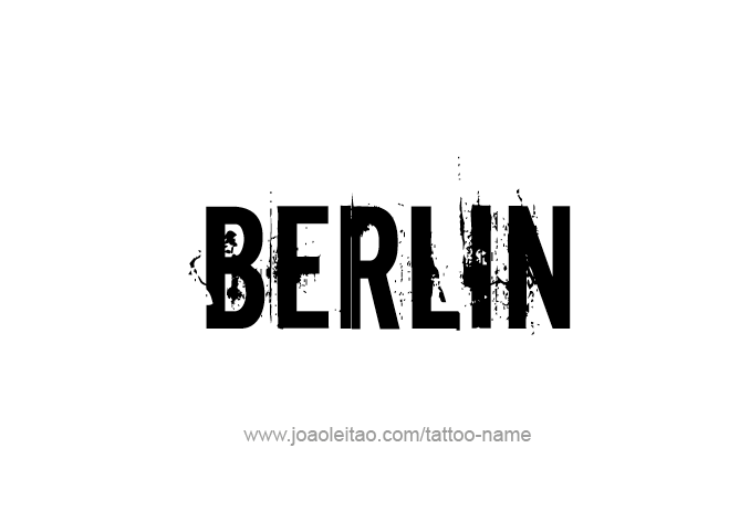 Tattoo Design City Name Berlin