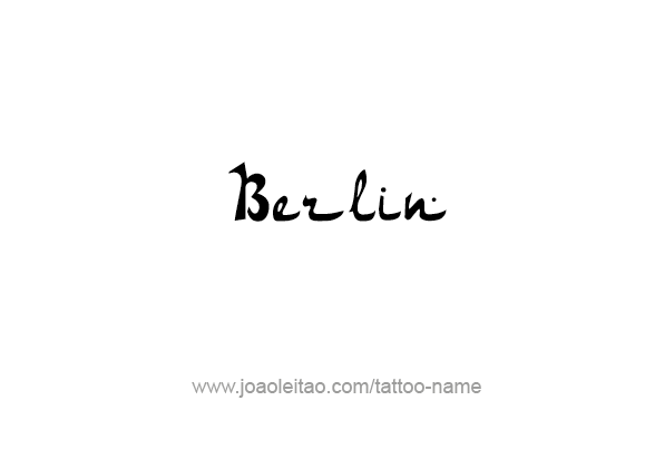 Tattoo Design City Name Berlin