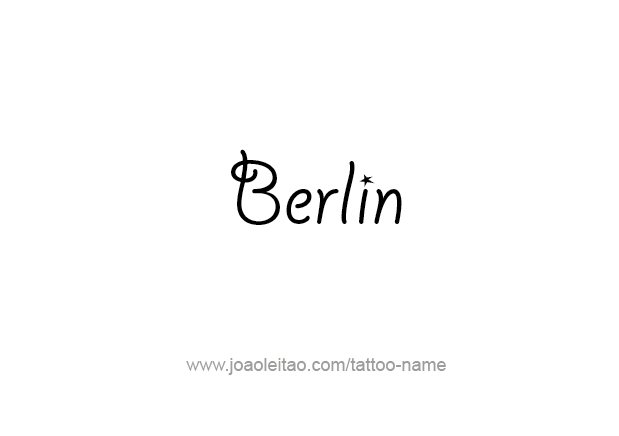 Tattoo Design City Name Berlin