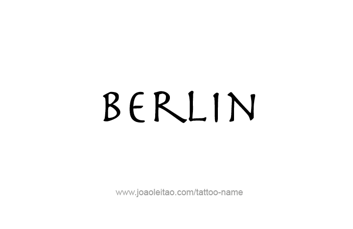 Tattoo Design City Name Berlin