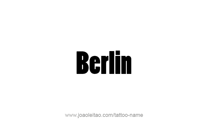 Tattoo Design City Name Berlin