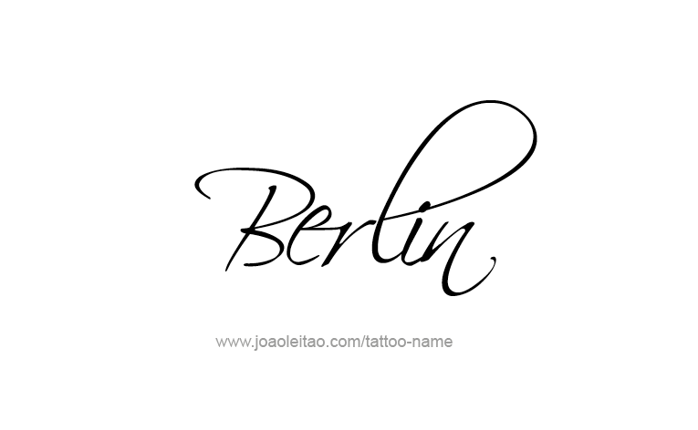 Tattoo Design City Name Berlin