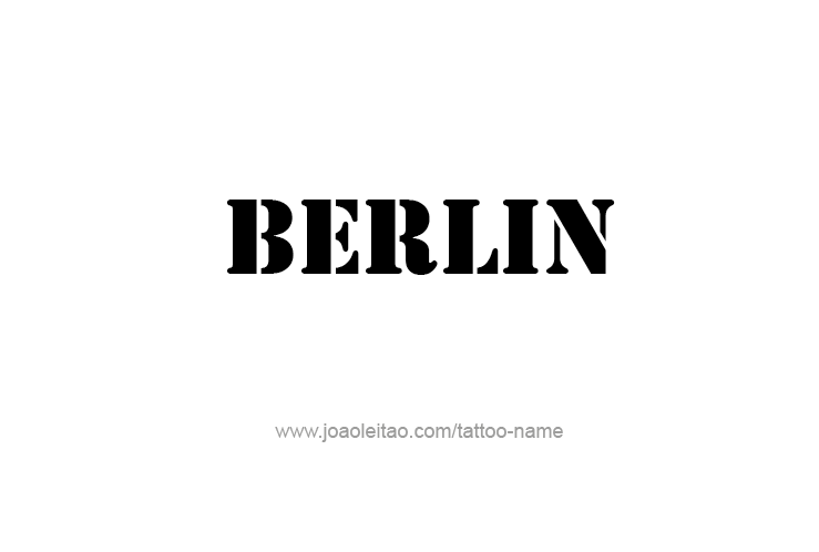 Tattoo Design City Name Berlin