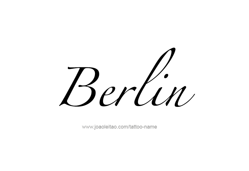 Tattoo Design City Name Berlin