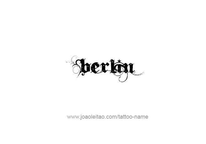 Tattoo Design City Name Berlin