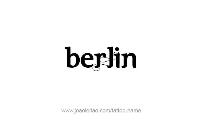 Tattoo Design City Name Berlin