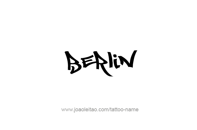 Tattoo Design City Name Berlin