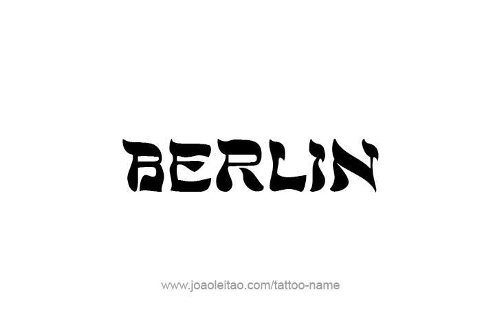 Tattoo Design City Name Berlin