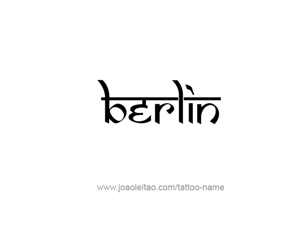 Tattoo Design City Name Berlin