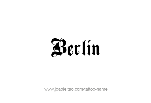 Tattoo Design City Name Berlin