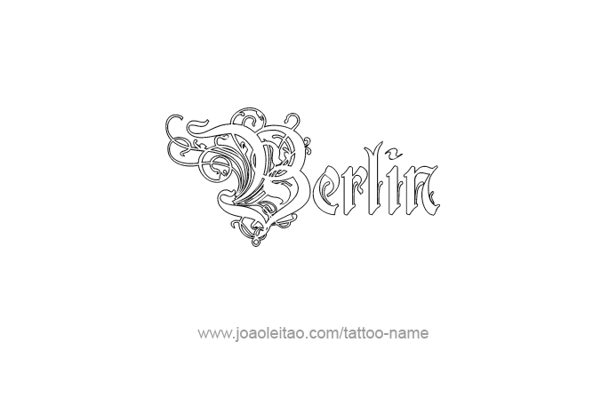 Tattoo Design City Name Berlin