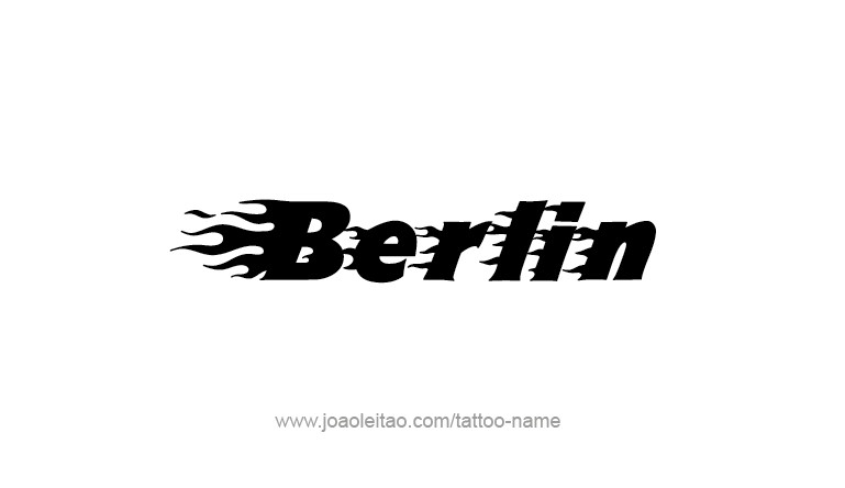 Tattoo Design City Name Berlin