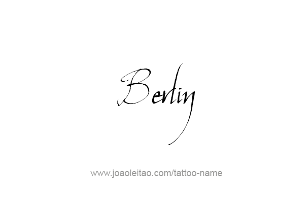 Tattoo Design City Name Berlin