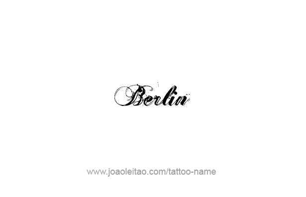 Tattoo Design City Name Berlin