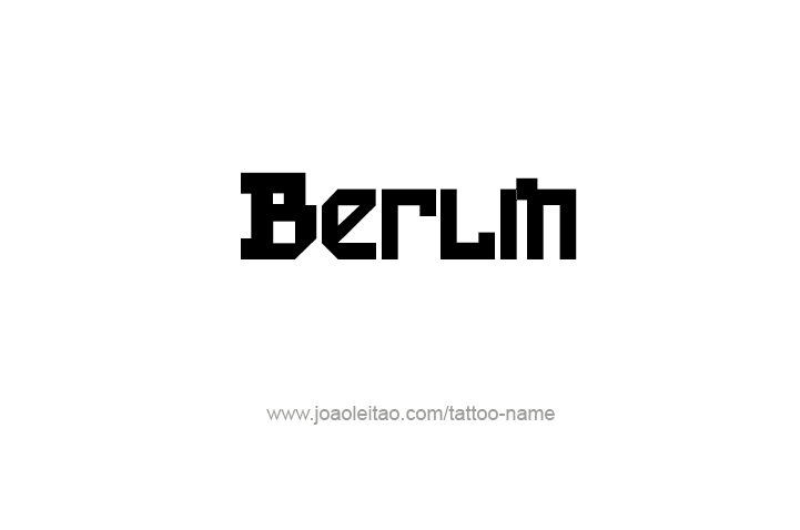 Tattoo Design City Name Berlin