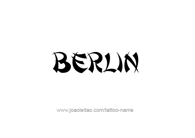 Tattoo Design City Name Berlin