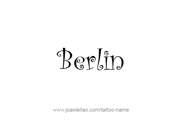 Tattoo Design City Name Berlin