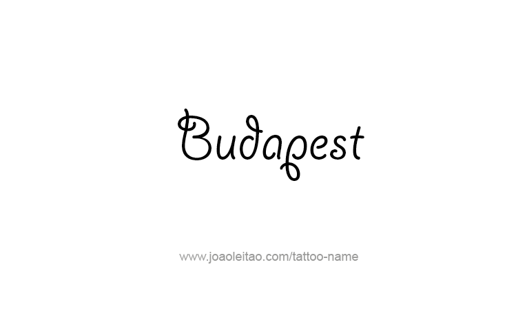 Tattoo Design City Name Budapest