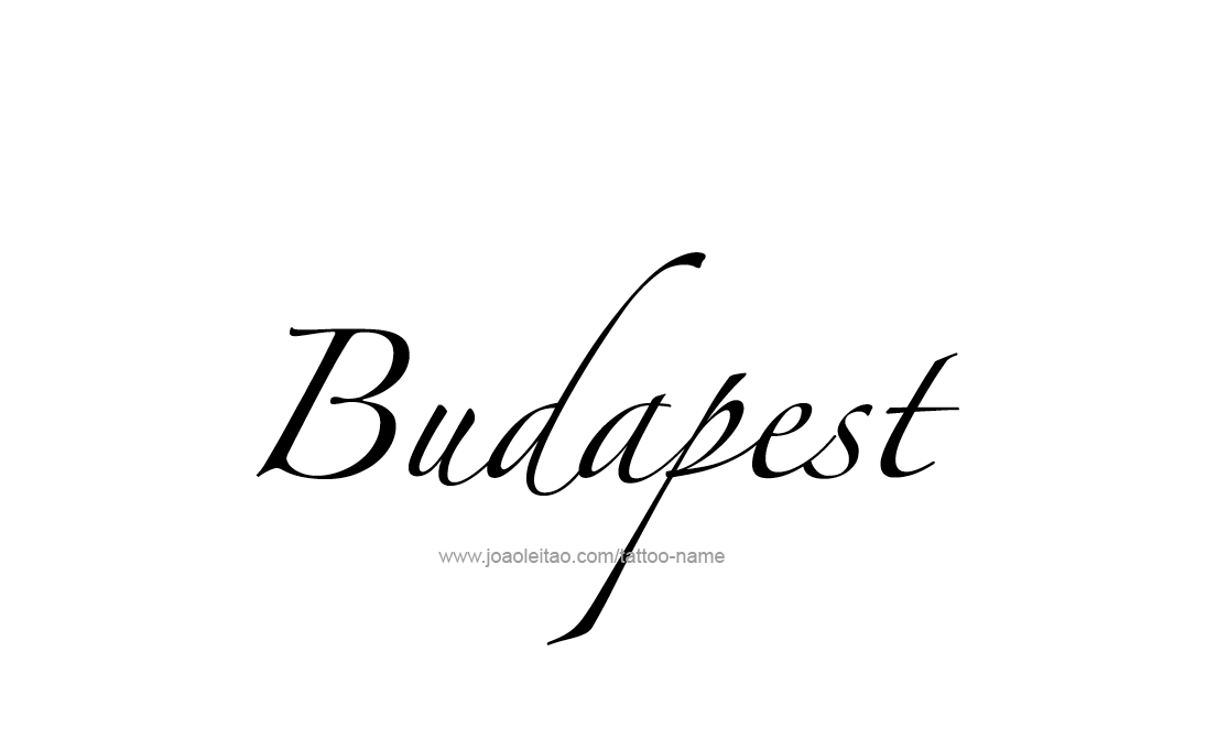 Tattoo Design City Name Budapest