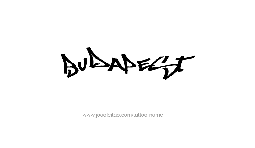 Tattoo Design City Name Budapest