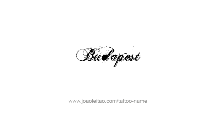 Tattoo Design City Name Budapest