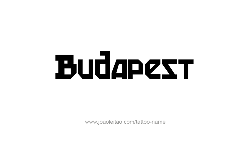 Tattoo Design City Name Budapest