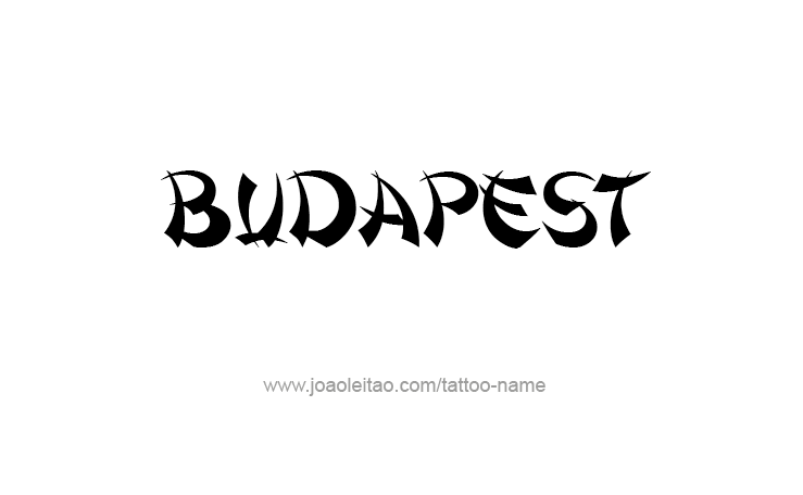 Tattoo Design City Name Budapest