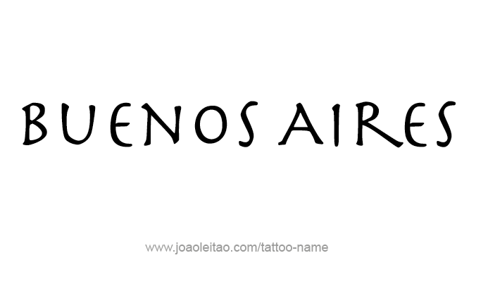 Tattoo Design City Name Buenos Aires