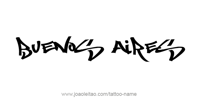 Tattoo Design City Name Buenos Aires