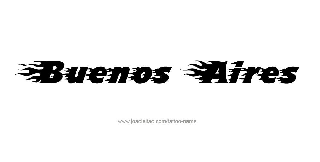 Tattoo Design City Name Buenos Aires