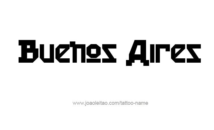 Tattoo Design City Name Buenos Aires