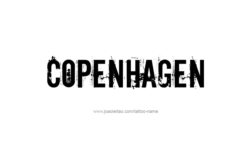 Tattoo Design City Name Copenhagen