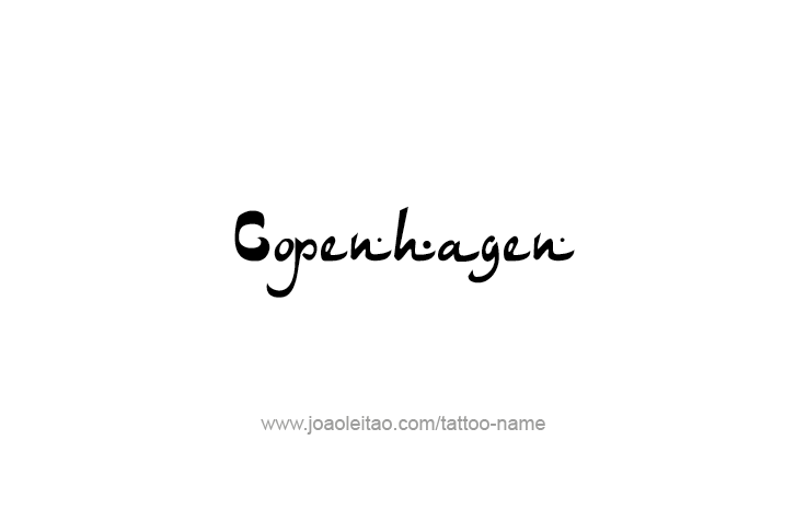 Tattoo Design City Name Copenhagen