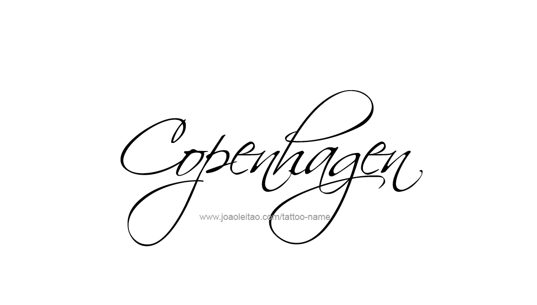 Tattoo Design City Name Copenhagen