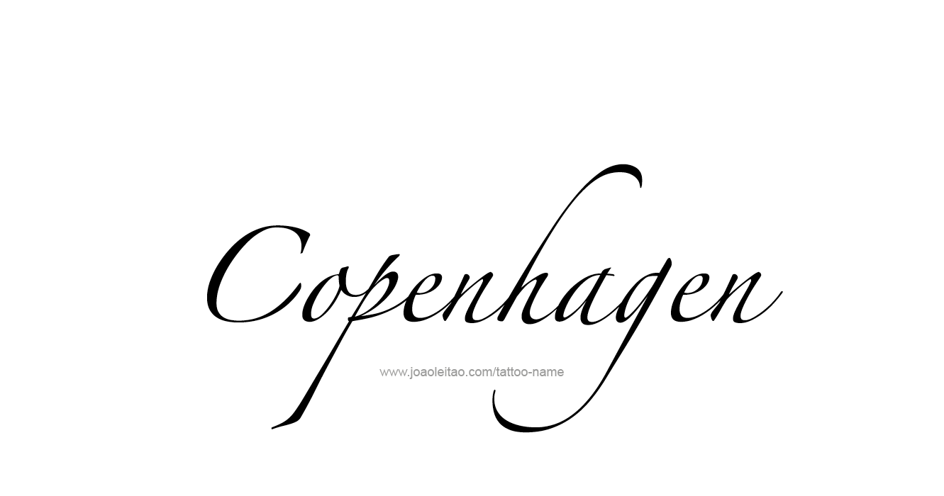 Tattoo Design City Name Copenhagen